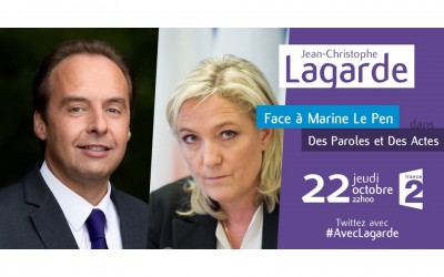 Jean-Christophe Lagarde face à Marine Le Pen
